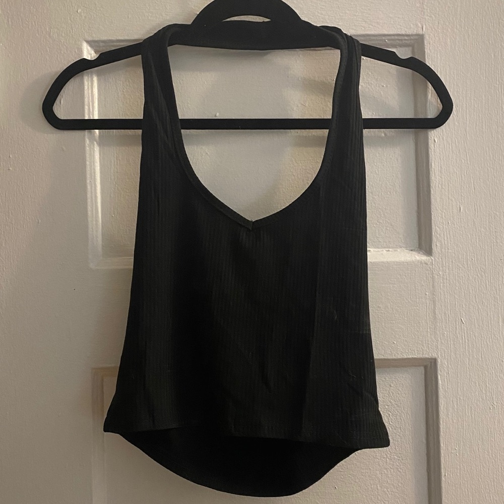 Ribbed Halter Crop Top